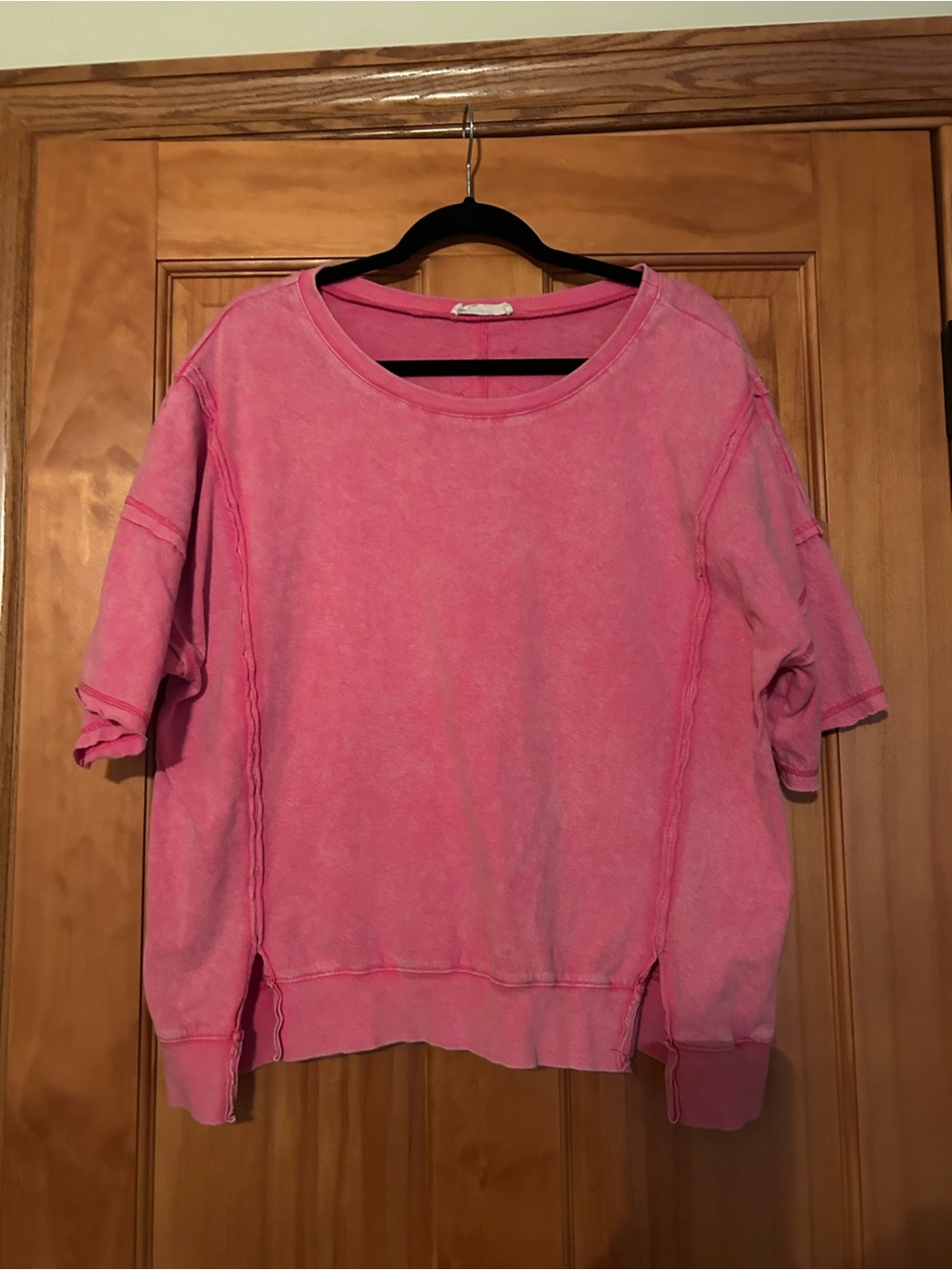 Free people style pink smocked women’s top
